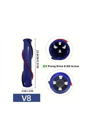 Fochsia V11 V8 V10 V11 V1 Şarjsız Süpürge Fırçası Yedek Fırça Rulolu Fırça Bar Aksesuarı