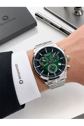 Quantum Sapphire Cam İtalyan Bileklikli 10 Atm Suya Dayanıklı 2 Yıl Garantili Erkek Kol Saati 1008yl Gümüş