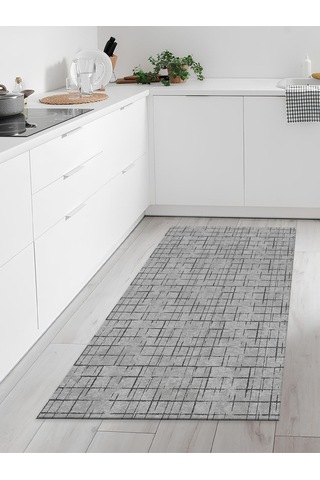 Makinede Yıkanabilir Kaymaz Taban Leke Tutmaz Dijital Baskı Mutfak Halısı 6488m 001