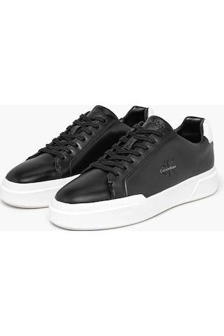 Calvin Klein Chunky Cupsole Bağcıklı Deri Erkek Siyah Sneaker Ym0ym01344-06w Siyah
