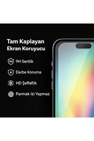 Apple Apple iPhone 15 Pro Max Uyumlu Kırılmaz Cam Ekran Koruyucu 9h Temperli Cam Hd Şeffaf