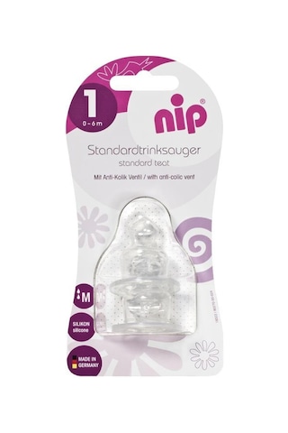 Nip Silikon Biberon Emziği 0-6 Ay Orta Akış