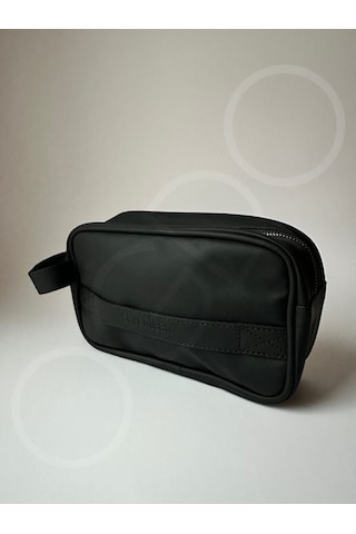 Ogdo - Erkek Siyah Deri Portföy Clutch Ve Günlük El Çantası Siyah