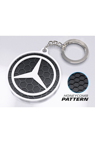 Markanıza Özel Petek Desenli Mercedes Benz Logolu 3d Anahtarlık
