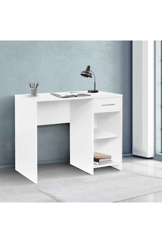 Adoremobilya Trendline Çekmeceli Çalışma Masası - Beyaz Beyaz