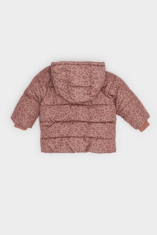 Defacto Kız Bebek Rüzgar Geçirmez Su İtici Kapüşonlu Desenli Fermuarlı Şişme Mont E7960a525aupn429 Pembe