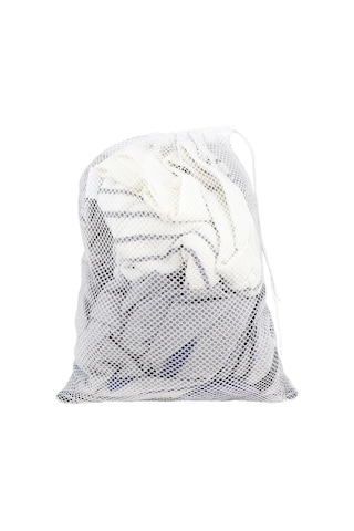 Midi Çamaşır Yıkama Filesi 10'lu Set Beyaz