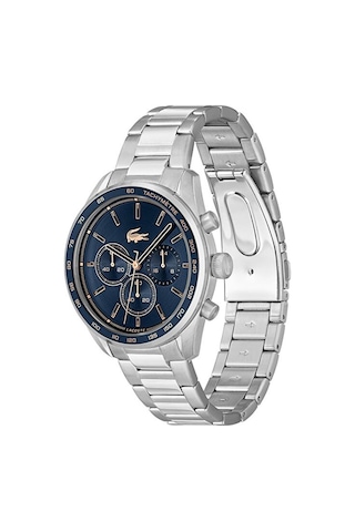 Lacoste 2011380 Quartz Çelik Gri Mavi Kadran 42 Mm Erkek Kol Saati
