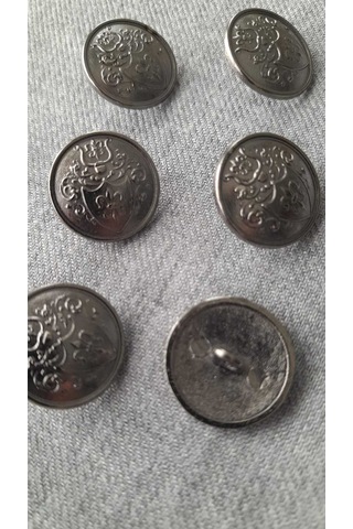 Sıysh Nıkel Metal Düğme 17 Mm 6 Adet