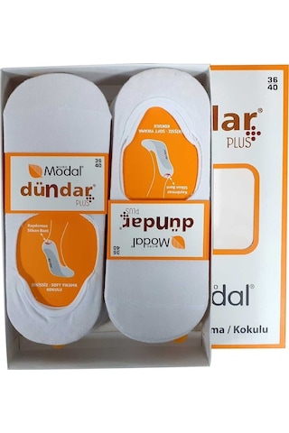 Dündar Çorap Modal Plus Babet Dikişsiz / Soft Yıkama / Kokulu 12 Çift Kadın 001
