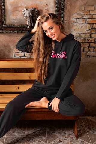 Mevsimlik Kapşonlu Kadın Eşofman Takımımı - Sportif Kadın Giyim Siyah