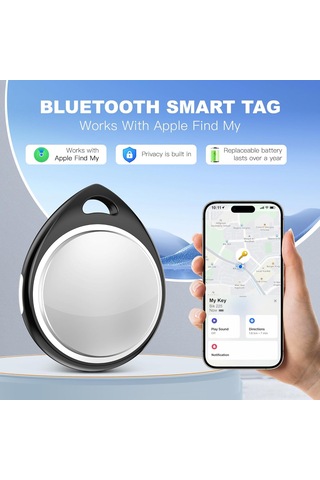 Reedark İos Uyumlu Siyah 4'lü Nesne İzleyici - Çocuk, Bavul, Anahtar, Sırt Çantası İçin Arama Uygulamasıyla