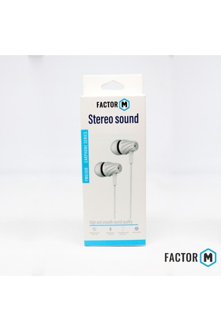 Factor M Fm 03 Kulakiçi Mikrofonlu Kablolu Kulaklık Beyaz Fm Fm03kb