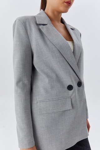Mixray 4516 Kadın Bezayağı Blazer Ceket Gri