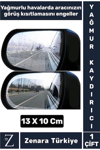 Uzun Ömürlü Sonbahar Kış Araç Görüş Koruma Montajsız Yan Ayna Yağmur Kaydırıcı Cam Film 1 Çift