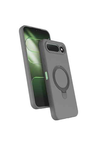 Tecno Spark 50 5g Kılıf 360 Derece Döner Standlı Magsafe Kamera Lens Korumalı Silikon Pazarplus Siyah