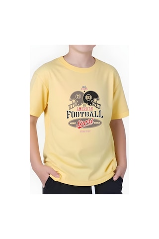 Panios Kids Erkek Çocuk Kısa Kollu T-shirt Sarı