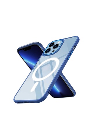 Apple Uyumlu iPhone 12 Pro Max Wireless Şarj Özellikli Zore Krom Magsafe Silikon Kapak