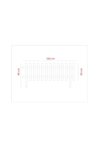 İahşap 120x30 Cm Bahçe Çiti, Çim Çiçek Bahçesi Ahşap Çiti, Peyzaj Yolu Çiti, Ahşap Bahçe Çiti