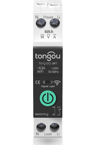 Tongou Akıllı Voltaj Ve Akım Koruma Rölesi - Sıcaklık Korumalı -wifi Özellikli Çift Kutuplu Monofaz