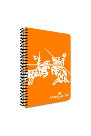 Faber-Castell PP Kapak Knights Neon Spiralli Defter 80 Yaprak Çizgili 1 Adet