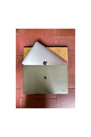 Ledcase 13.3-14 Inch Bilgisayar Evrak Çantası Haki Yeşil Deri+ Camel Velboa 36x24cm Yeşi Turuncu Yeşi Turuncu