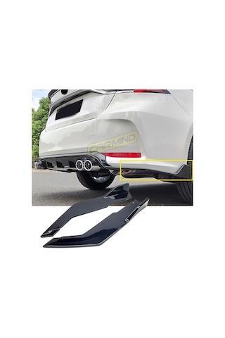 Carmind Toyota Corolla Uyumlu Uyumlu Arka Tampon Altı Flap Piano Black 2019-2021