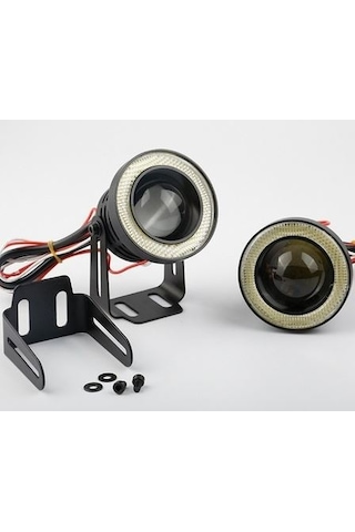 Universal Mercekli Angel Sis Farı Metal Su Geçirmez 76 Mm Sarı