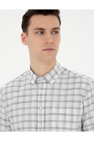 Pierre Cardin Erkek Gri Gömlek Kısa Kollu 50288566-vr024 Gri