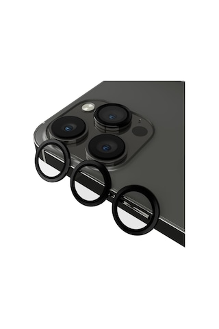 iPhone 14 Pro Max Uyumlu Lens Kamera Koruyucu Mercak Siyah