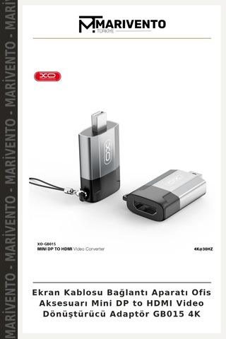 Ekran Kablosu Bağlantı Aparatı Ofis Aksesuarı Mini Dp To Hdmı Video Dönüştürücü Adaptör Gb015 4k