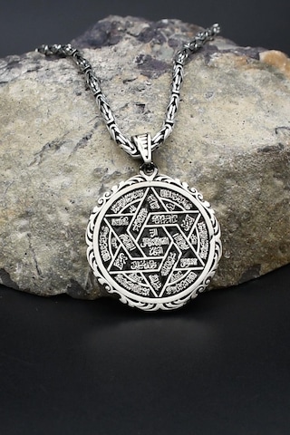 Hz. Süleyman Mührü 925 Ayar Gümüş Kolye Kral Zincir 2mm 902425 Gümüş