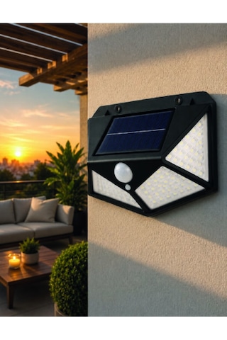 Sensörlü Solar Bahçe Lambası Geniş Açılı Led Aydınlatmalı Balkon