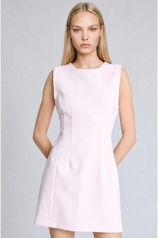Defacto Bisiklet Yaka Kolsuz Açık Pembe Mını Elbise H5965ax26smpn624 Pembe-pn624