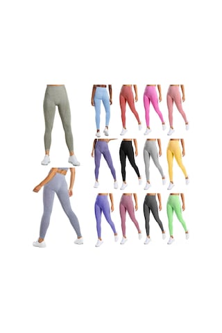 Moveevo Kadınlar İçin Yüksek Geniş Bel Gergin Kumaş Yoga Spor Leggings - Saçma Siyah Dar Kesim Ev/gym Antrenman Mor