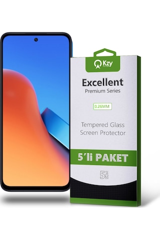 Xiaomi Redmi 12 İle Uyumlu Temperli Ekran Koruyucu Kırılmaz Cam Ekonomik 5'li Paket