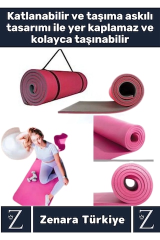 Özel Üretim Kompakt Taşıma Askılı Çift Taraflı Su Geçirmez Kamp Uyku Minder Yoga Pilates Matı 10 Mm Çok Renkli