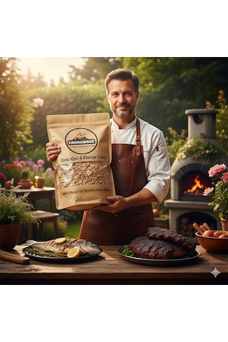 Elma Ağacı & Biberiye Özü Tütsüleme Talaşı Mangal & Bbq Barbekü İçin Yoğun Aroma