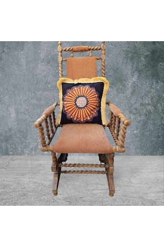 Mackenzier Çift Taraflı Dekoratif Püsküllü - Saçaklı Kırlent Kılı Karışık/Çok Renkli