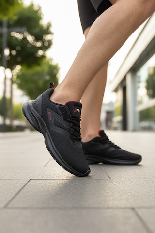 Enoch Erkek Koşu Ve Yürüyüş Spor Ayakkabı Hafif Fileli Sneaker Performans Serisi Siyah