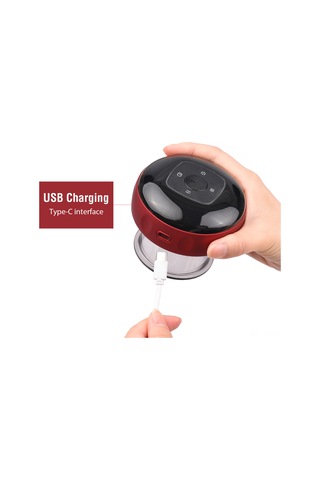 Teltree Kablosuz Vakumlu Isıtmalı Selülit Masaj Aleti - 12 Modlu Akıllı Şişmanlık Terapi Cihazı Kırmızı