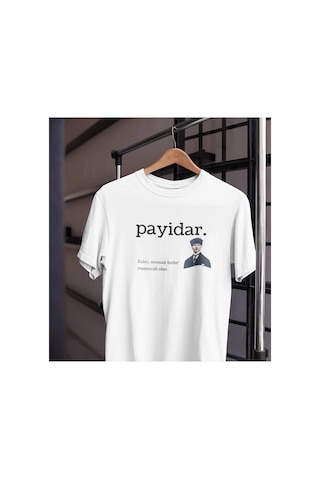 Tarzsokak Unısex Kadın Erkek Atam Atatürk Payidar Kalıcı Sonsuz Siyah Beyaz Tasarım Baskılı %100 Pamuk T-shirt