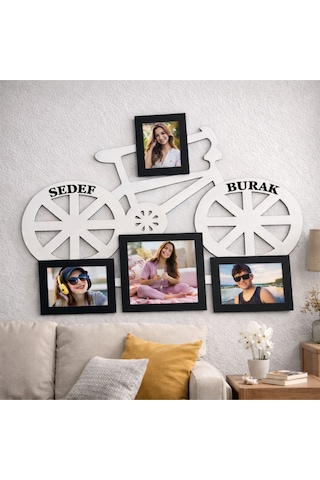 Bisiklet Resim Çerçevesi Kişiye Özel No 60 Cm 135