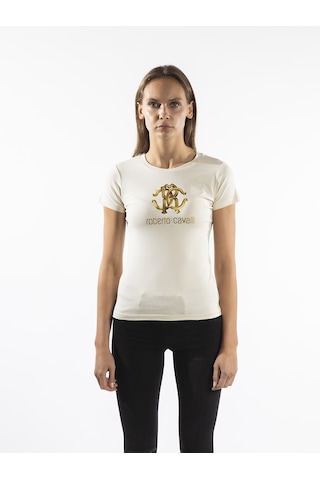 ROBERTO CAVALLI  Kadın T'shirt RRC5279L Bej