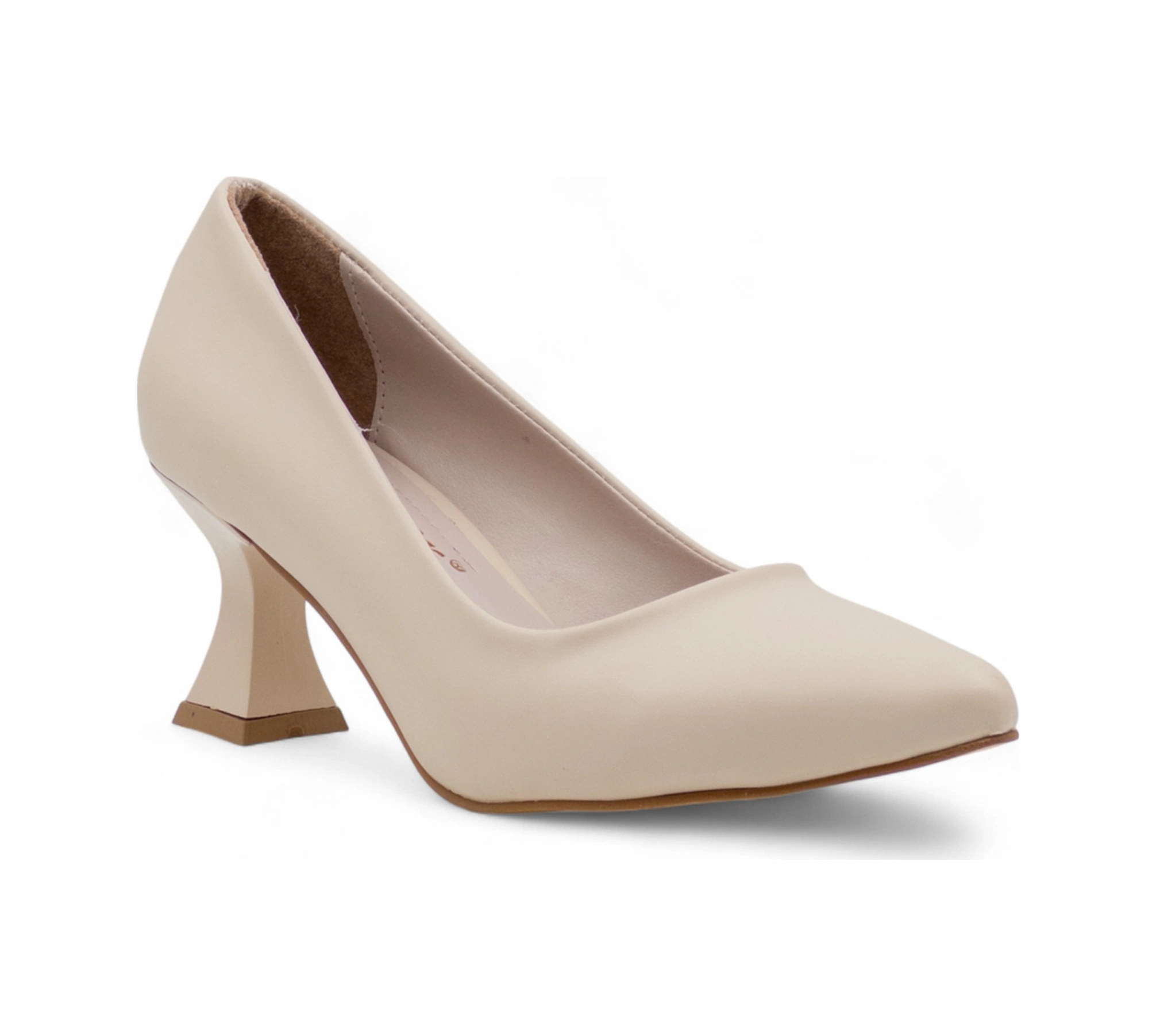 Bilener 0801 Düz Kadın Stiletto Krem