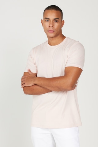 Ac&Co / Altınyıldız Classics Slim Fit Bisiklet Yaka Kısa Kol Pamuklu Erkek Tişört Gülkurusu