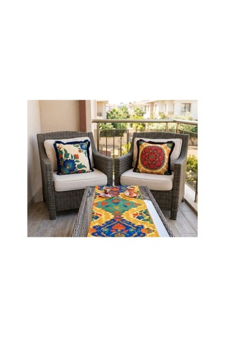 Vintage Saçaklı 4 Lü Saçaklı Kırlent Kılıfı 45x45 Cm Kombin Set 45 x 45