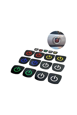 Fiat Fiorino Logo Içi Power Buton Sticker 3 Lü Set