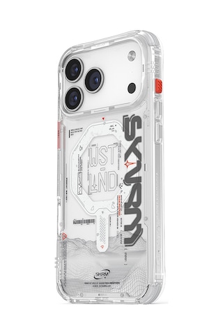 Apple Uyumlu iPhone 17 Pro Max Kılıf M-safe Yazı Desenli Airbag Tasarımlı Skinarma Sonix Kapak Şeffaf Şeffaf
