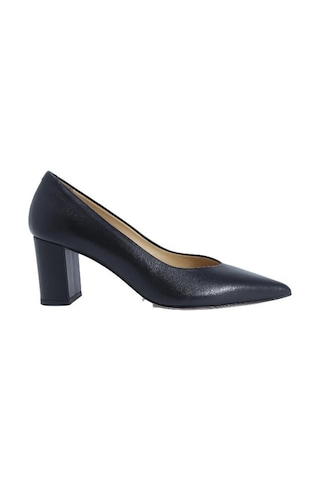 Poletto Hakiki Deri Sıyah Ayakkabı Stiletto 9841 38 V6-2476 Siyah